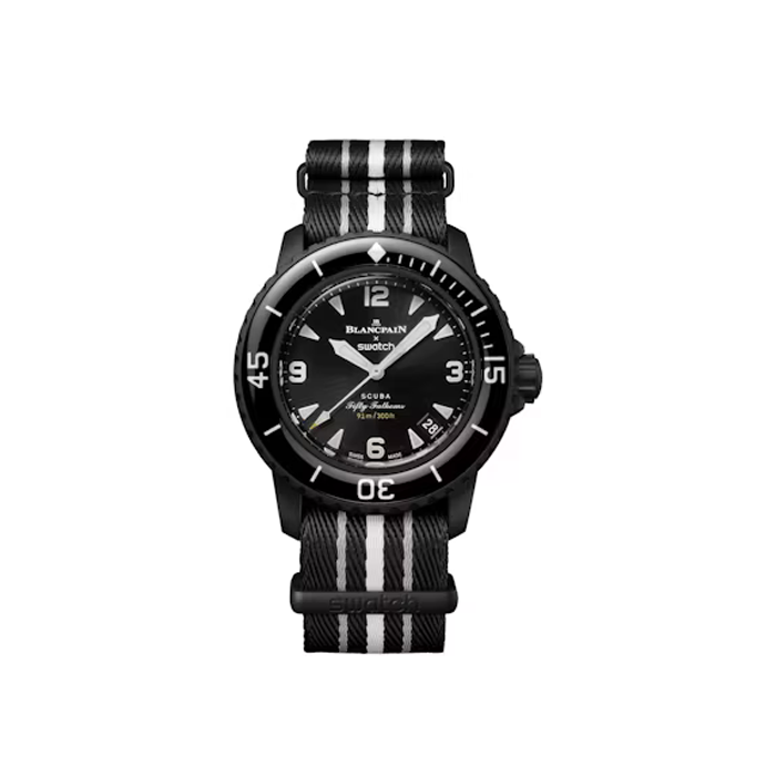 Swatch X Blancpain Bioceramic Fifty Fathoms Ocean of Stroms 