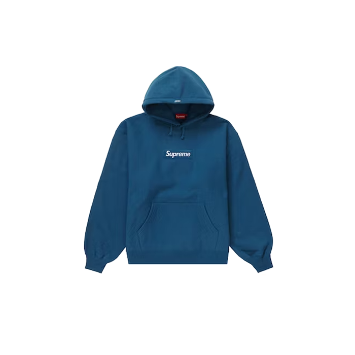 Supreme Box Logo Hooded Sweatshirt FW23 Blue Sneaker Plug India