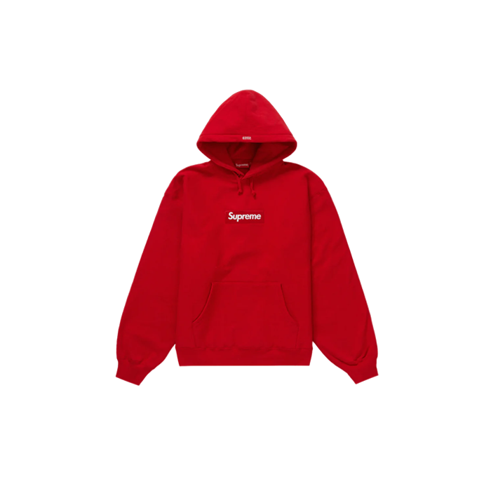 Supreme Box Logo Hooded Sweatshirt FW23 Red Sneaker Plug India
