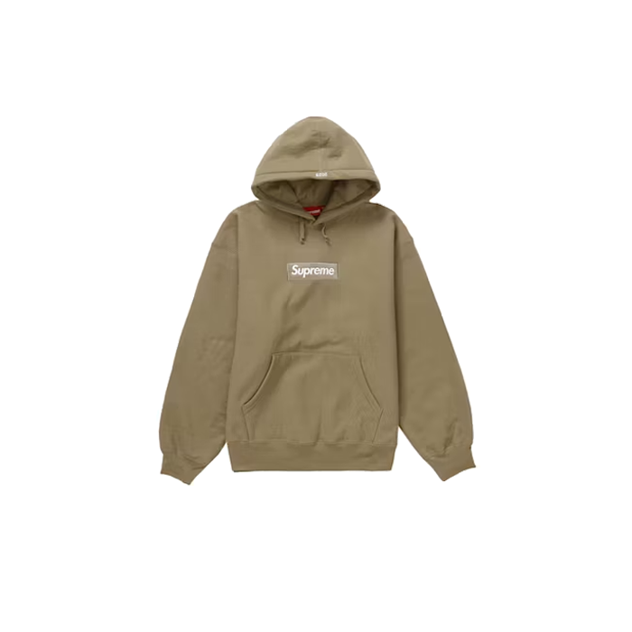 Supreme Box Logo Hooded Sweatshirt FW23 Dark Sand Sneaker Plug
